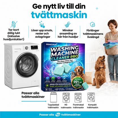 Djuprengöringstabletter för tvättmaskin – 12 st